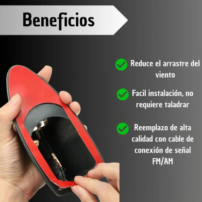 Antena Aleta Tiburón Auto Diseño aerodinámico y señal superior