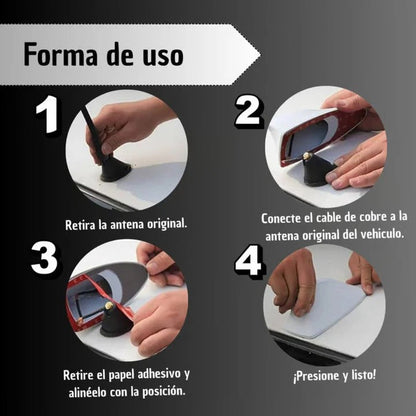 Antena Aleta Tiburón Auto Diseño aerodinámico y señal superior