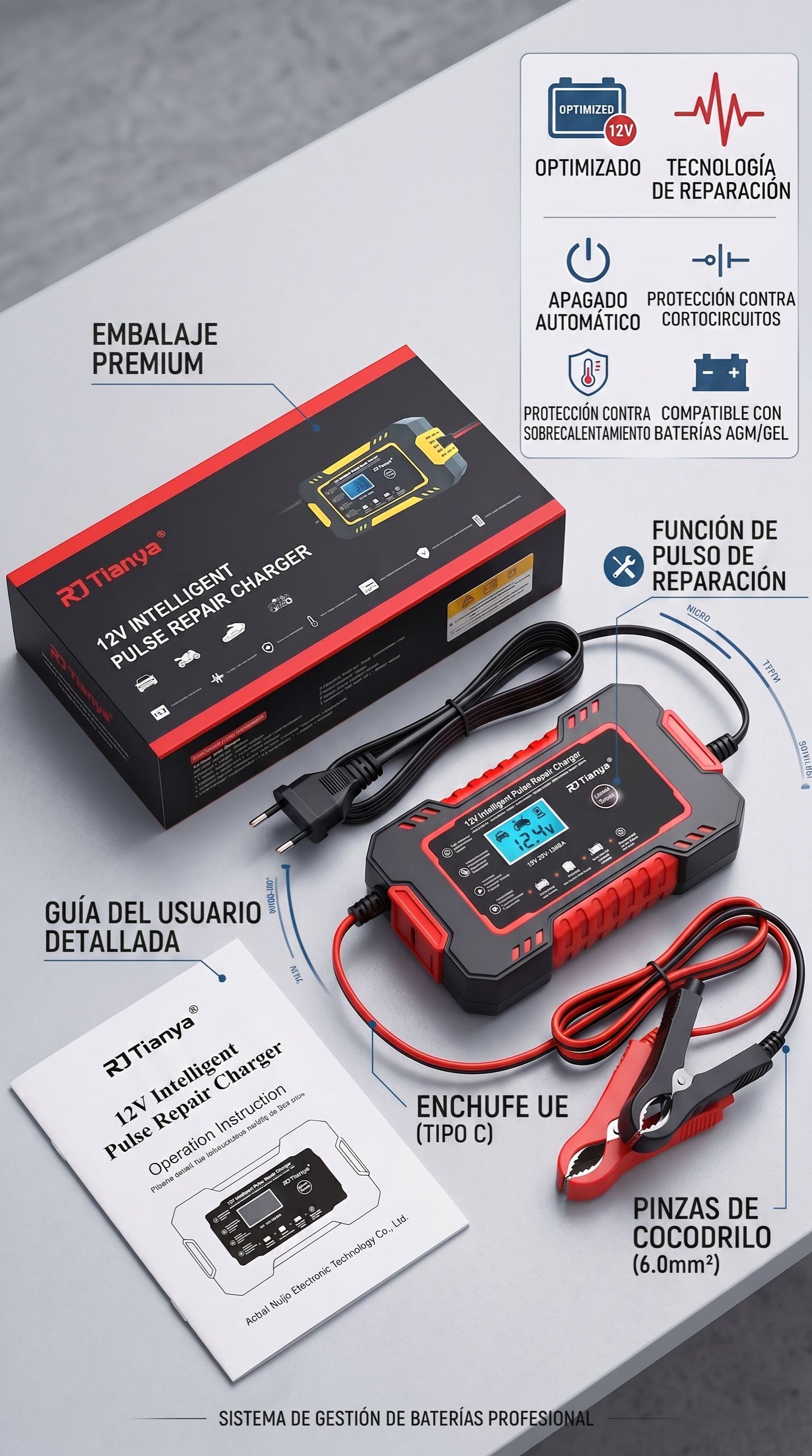 ARRANCADOR DE BATERIA INCLUYE MANUAL DE INSTRUCCIONES