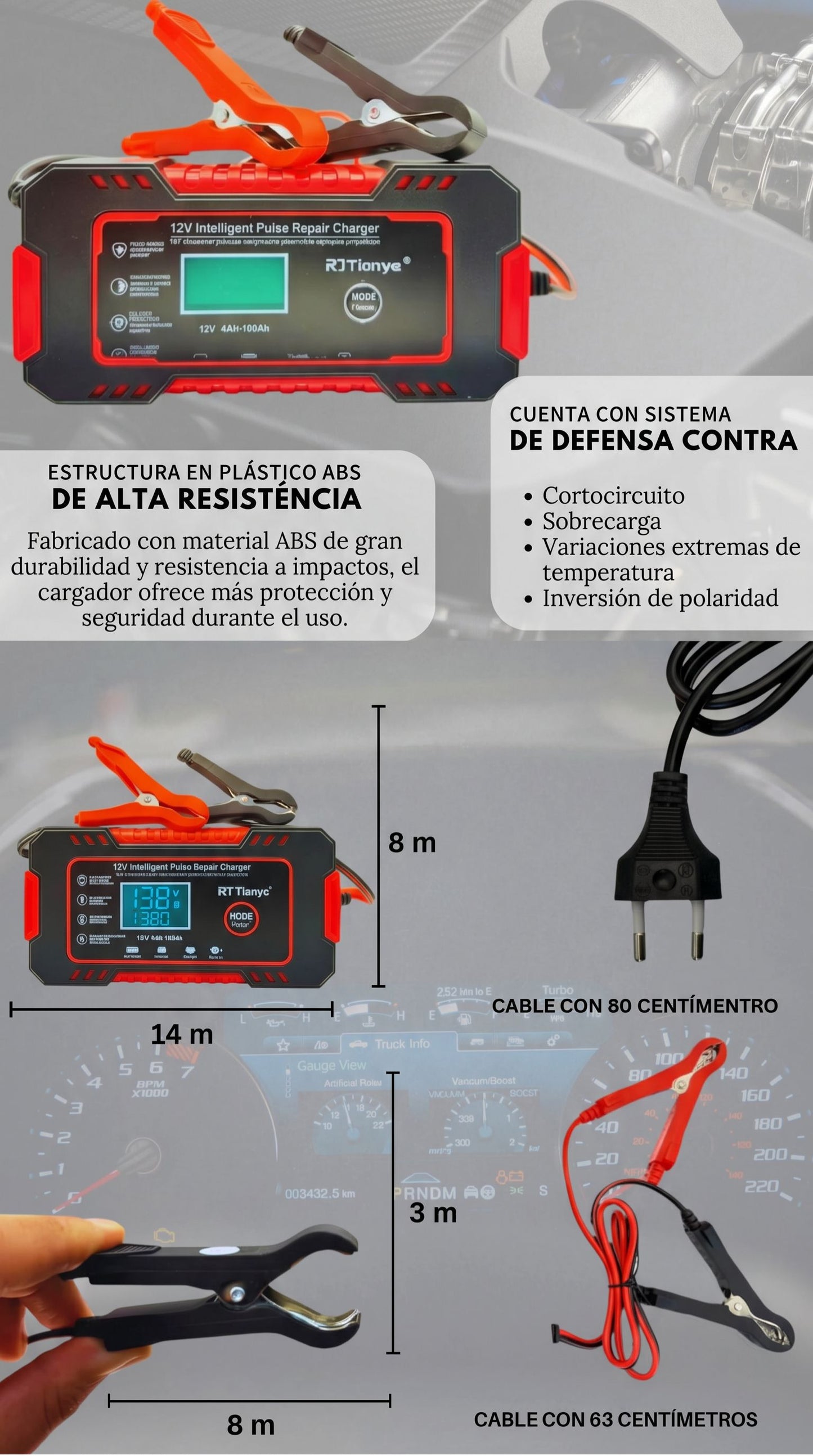 ARRANCADOR DE BATERIA INCLUYE MANUAL DE INSTRUCCIONES
